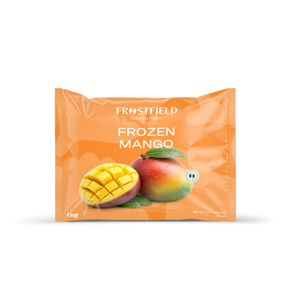 Frostfield Frozen Mango packaging on a white background