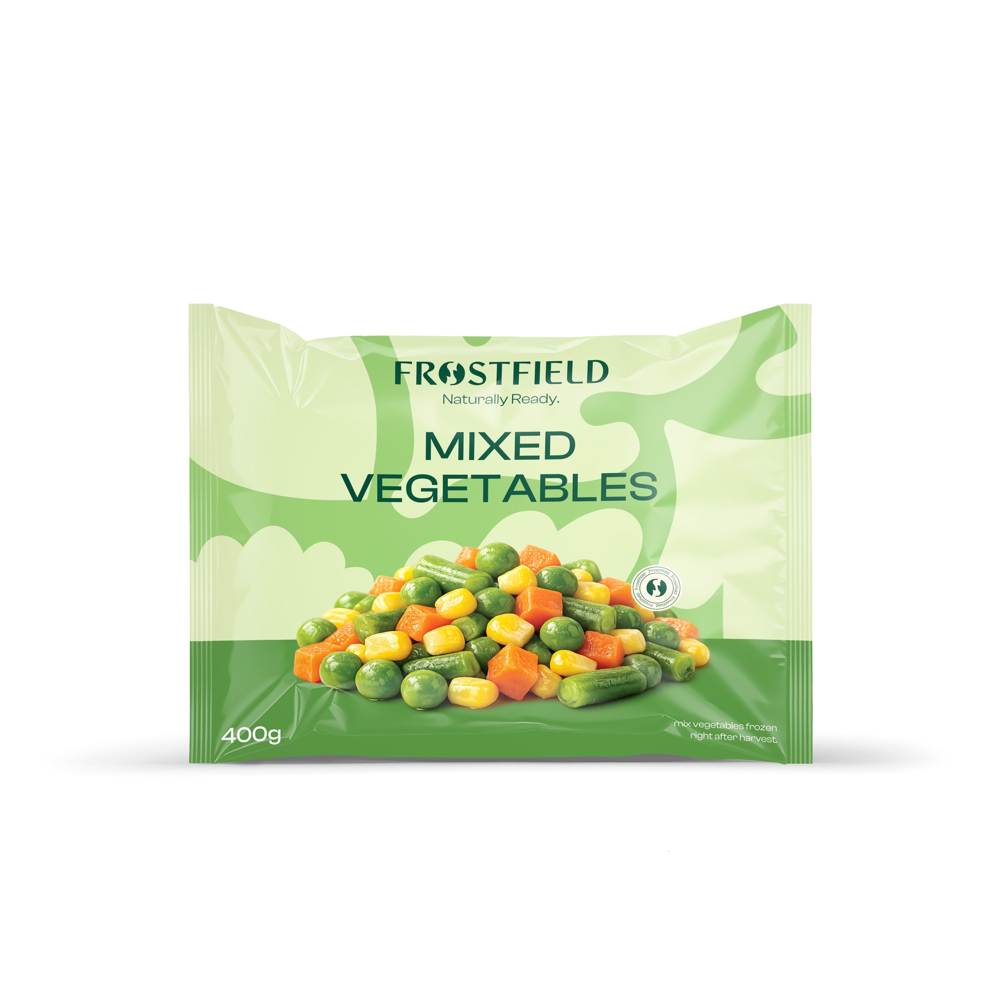 Frostfield Frozen Mixed Vegetables 400g – Peas, Carrots, Corn & Green Beans
